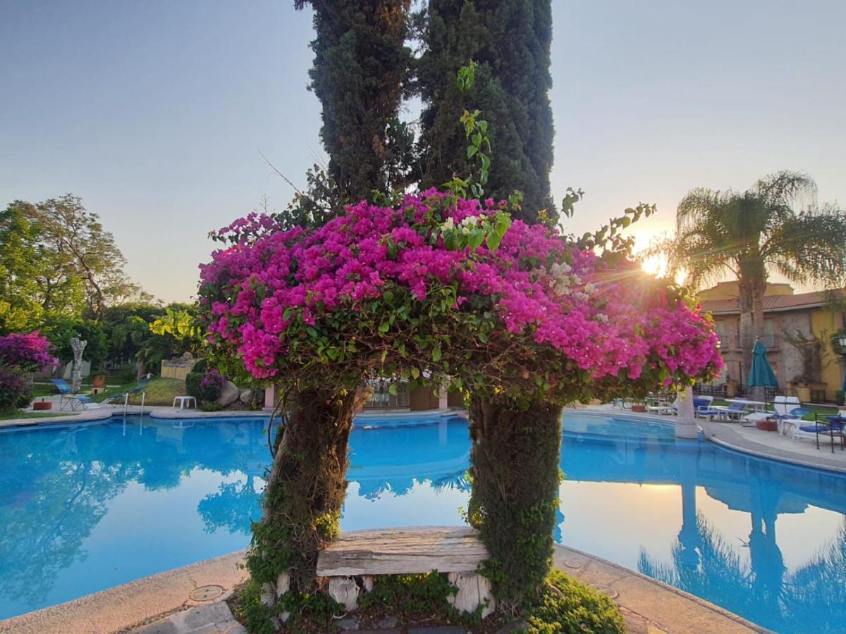 Gran Hotel Hacienda De La Noria Aguascalientes Exterior foto Bougainvillea at the pool